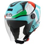 Casque jet kyt d - city - leopard replica tricolore