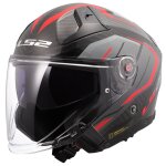 Casque jet ls2 of603 infinity ii - carbon urus red