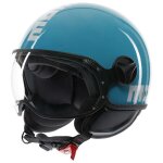 Casque jet momo design fgtr classic candy lake blue / white