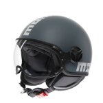 Casque jet momo design fgtr classic candy matt ottanio grey / white