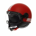 Casque jet momo design fgtr classic candy matt red / white