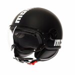 Casque jet momo design fgtr classic mono matt black / white