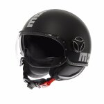 Casque jet momo design fgtr evo mono matt black / silver