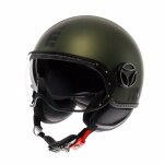 Casque jet momo design fgtr evo mono matt green / black