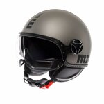 Casque jet momo design fgtr evo mono matt titanium frost / black
