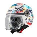Casque jet mt helmets lite - crew enfant multicolore