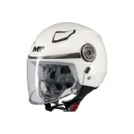 Casque jet mt helmets lite - pure enfant blanc brillant