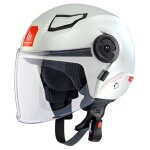 Casque jet mt helmets lite - solid blanc brillant