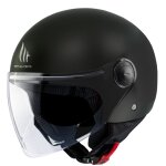Casque jet mt helmets street s - solid noir mat