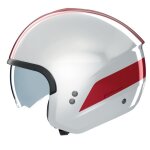 Casque jet nolan n20 - 2 dolce vita blanc / rouge