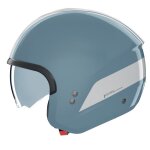 Casque jet nolan n20 - 2 dolce vita bleu / gris / blanc