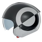 Casque jet nolan n20 - 2 viceversa noir / blanc mat