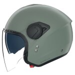 Casque jet nolan n20 - 2 visor classico nobile matt grey green