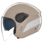 Casque jet nolan n20 - 2 visor dolce vita sable / blanc