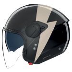 Casque jet nolan n20 - 2 visor impeto noir / ivoire