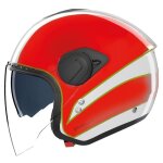 Casque jet nolan n20 - 2 visor tricolore blanc / vert / rouge