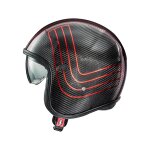 Casque jet premier vintage platinum carbon ex chromed bm red