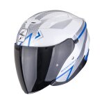 Casque jet scorpion exo exo - 230 - loop blanc / bleu
