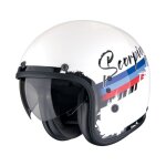 Casque jet scorpion exo belfast evo - adonis blanc / rouge / bleu