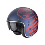 Casque jet scorpion exo belfast evo - dawg bleu / rouge