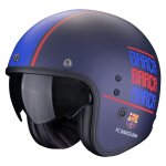 Casque jet scorpion exo belfast evo - fc barcelona bleu