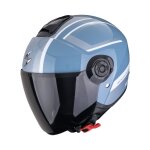 Casque jet scorpion exo exo - city ii - cosmos bleu / argent
