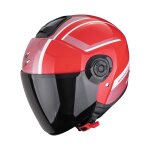Casque jet scorpion exo exo - city ii - cosmos rouge / argent