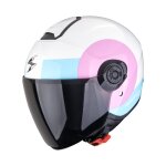 Casque jet scorpion exo exo - city ii - sheer blanc / rose