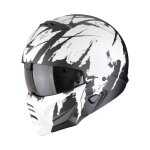 Casque jet scorpion exo exo - combat ii - marauder noir mat / blanc