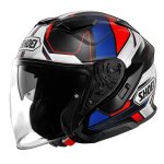 Casque jet shoei j - cruise 3 - whizzy bleu / blanc / rouge