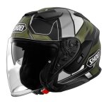 Casque jet shoei j - cruise 3 - whizzy noir / kaki