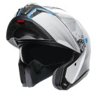 Casque modulable agv tourmodular - frequency light grey blue