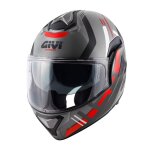 Casque modulable givi x30 graphic noir rouge matt