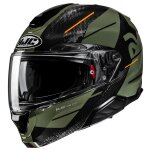 Casque modulable hjc rpha 91 - blat kaki / noir