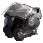 Casque modulable ls2 ff901 advant x carbon - horizon silver grey