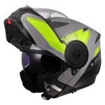 Casque modulable ls2 ff902 scope ii - duria grey / hi - vis