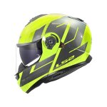 Casque modulable ls2 ff908 strobe ii - code grey / hi - vis