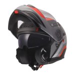 Casque modulable ls2 ff908 strobe ii - monza black / grey / red