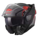 Casque modulable ls2 ff910 advant ii - glide black / grey / red