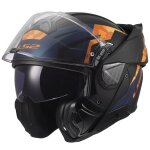 Casque modulable ls2 ff910 advant ii - glide black / orange