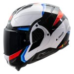 Casque modulable ls2 ff910 advant ii - triple white blue red