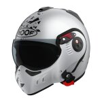 Casque modulable roof boxer alpha blackstar silverwhite / noir mat