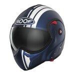 Casque modulable roof ro9 boxxer 2 stripes darkblue / blanc mat