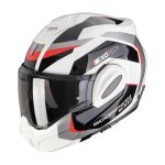 Casque modulable scorpion exo exo - tech evo pro - acuti gris / noir / rouge