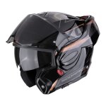 Casque modulable scorpion exo exo - tech evo - traveller noir / cuivre