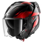 Casque modulable shark oxo mekarium noir / gris / rouge