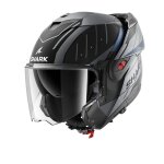 Casque modulable shark oxo rydger anthracite blue black mat