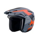 Casque trial kenny trial up graphic 2025 orange grey matt