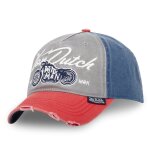 Casquette von dutch moto bleu gris