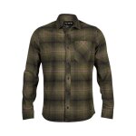 Chemise fox source flannel olive green